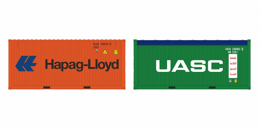 2-tlg set Container Hapag 20' LC + UASC OT LC