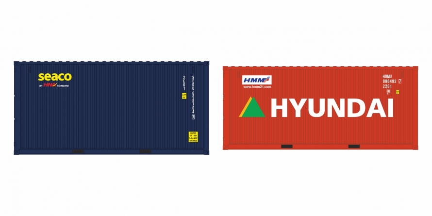 2-tlg set Seaco HC + Hyundai LC