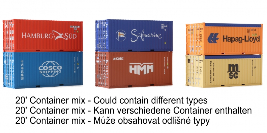 6-tlg set Container 20´ mix