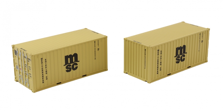 2-dílný set Container 20‘ MSC - Low Cube