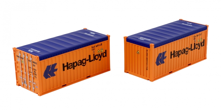 2-dílný set Container 20‘ Hapag Lloyd - Open Top