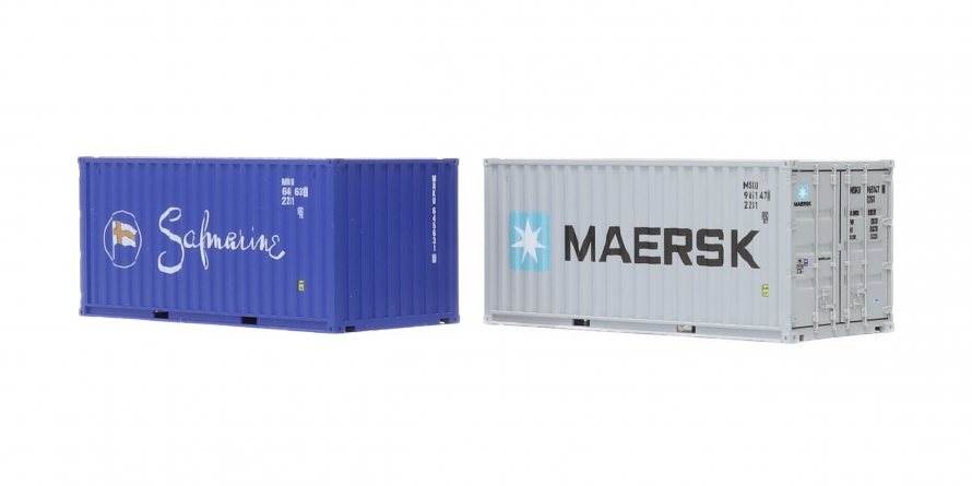 2-dílný set Container 20´ Safmarine Maersk