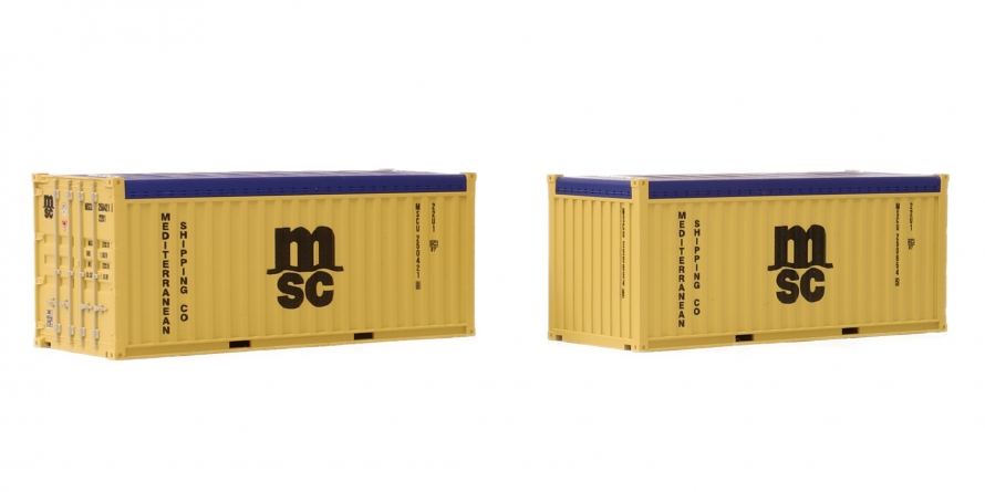 2-dílný set Container 20´ MSC OT