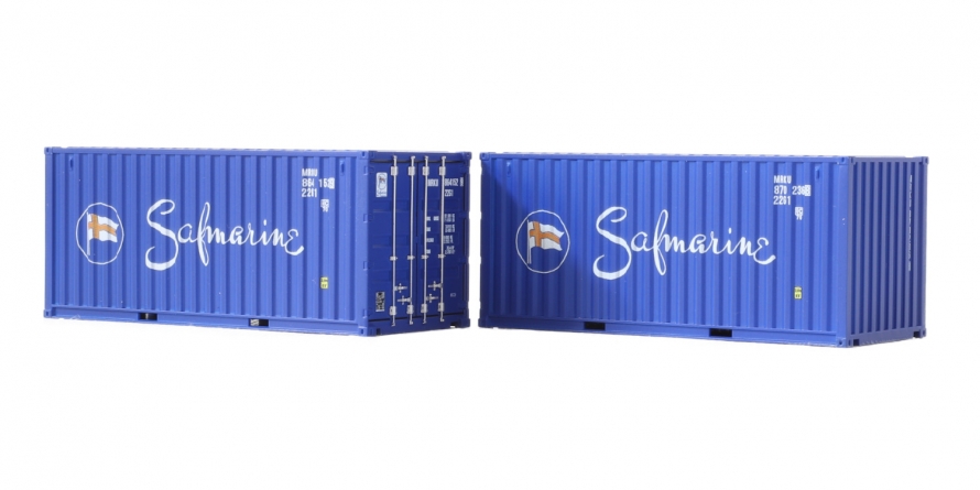 2-dílný set Container 20‘ Safmarine - Low Cube