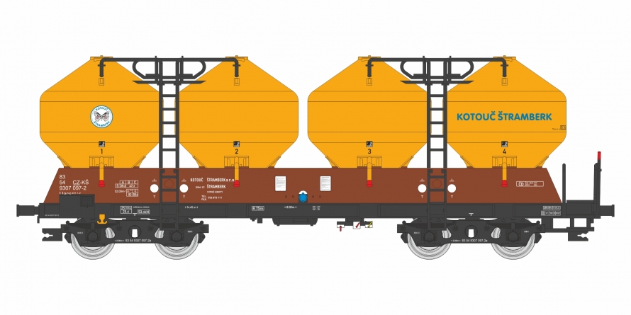 Vůz na sypké hmoty Uacs Kotouč Štramberk